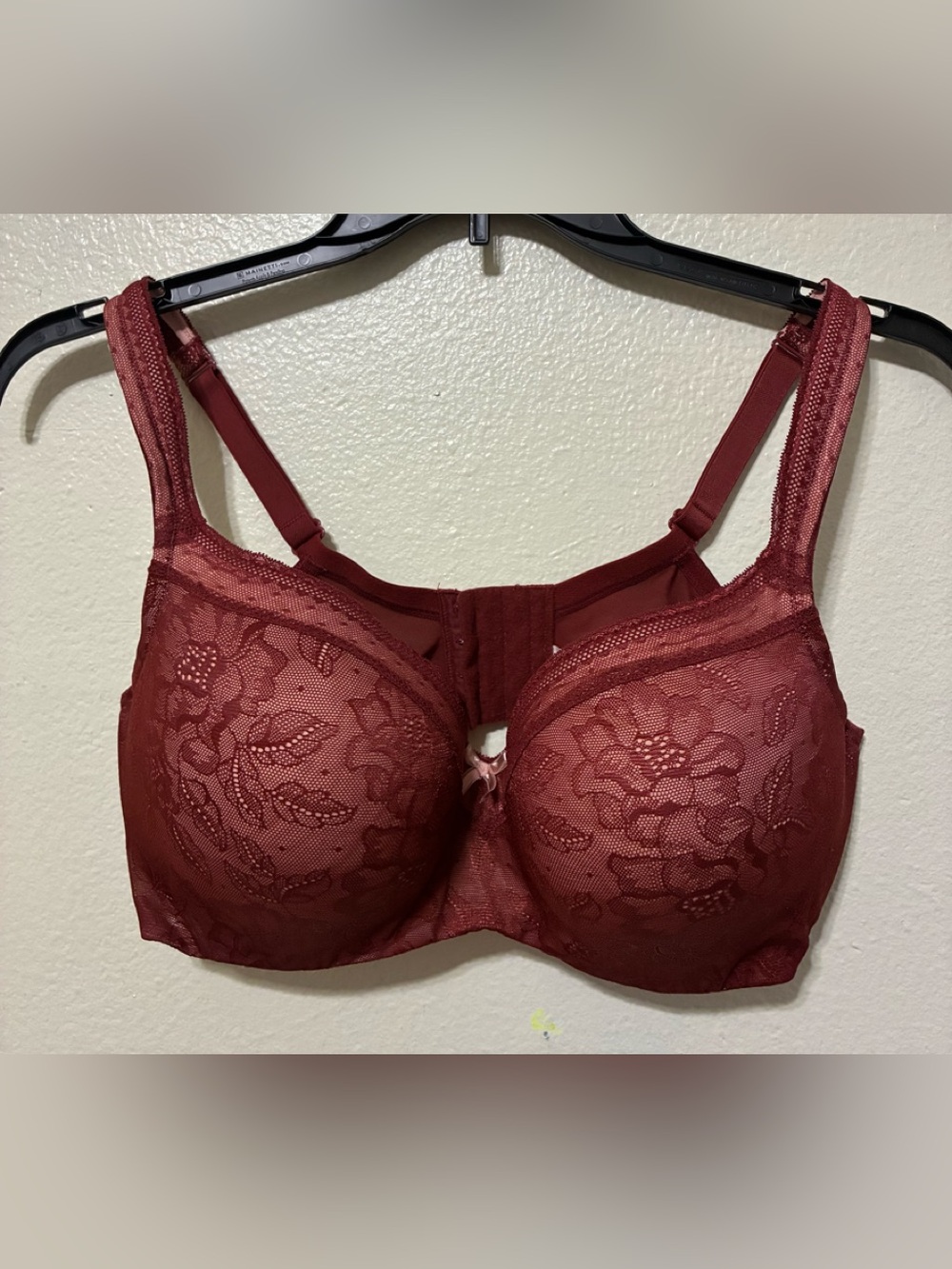 Cacique Full Coverage Lace Underwire Bra in Wine Red